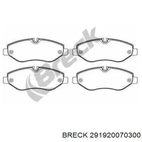 291920070300 Breck Передні гальмівні колодки
