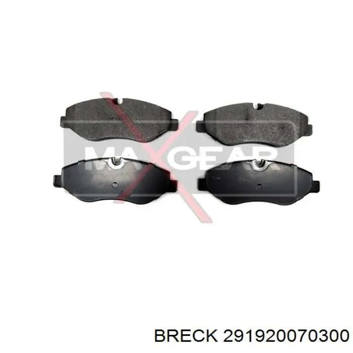 Колодки гальмівні передні, дискові 291920070300 Breck