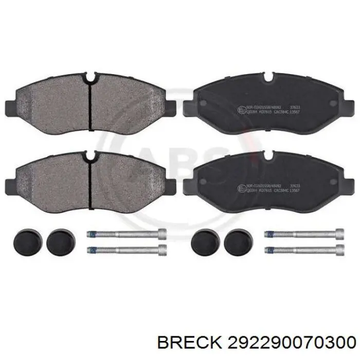 Передні тормозні колодки 292290070300 Breck