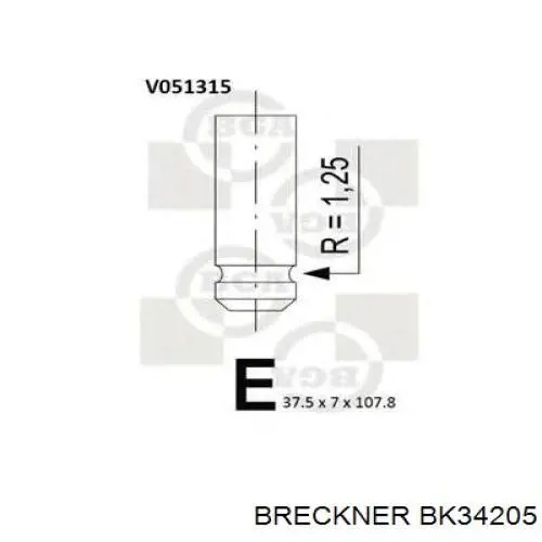 BK34205 Breckner піввісь (привід передня, ліва)