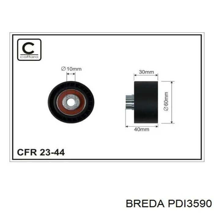 PDI3590 Breda ролик ременя грм, паразитний