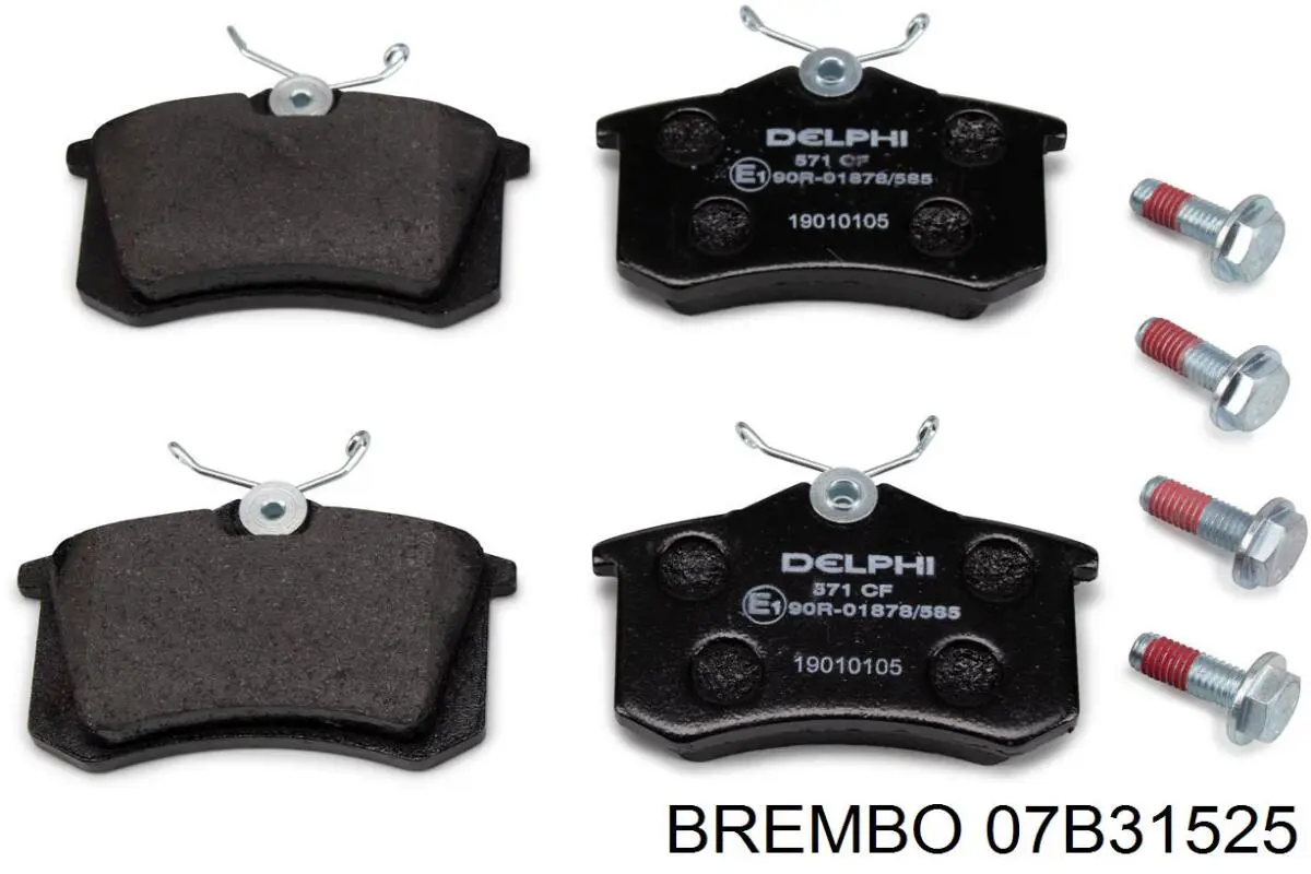 Задні гальмівні колодки 07B31525 Brembo