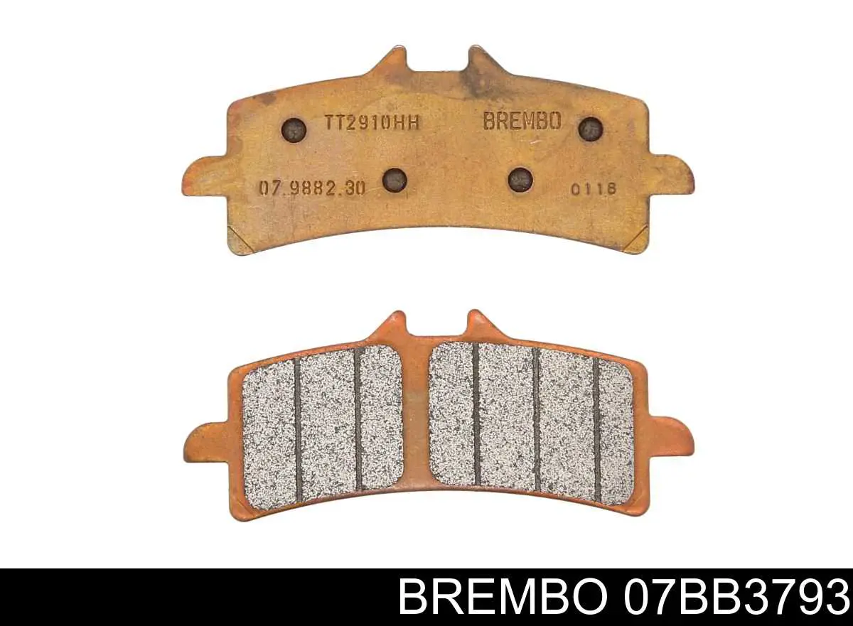 Колодки гальмівні передні, дискові 07BB3793 Brembo