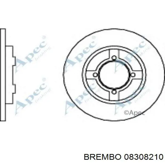 Диск переднього гальма Brembo 08308210 ціна, від 24.25 USD