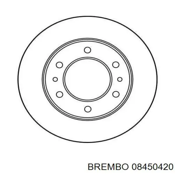 Диск переднього гальма Brembo 08450420 ціна, від 28.22 USD