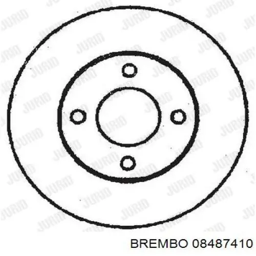 Купити 08487410 Brembo Диск заднього гальма