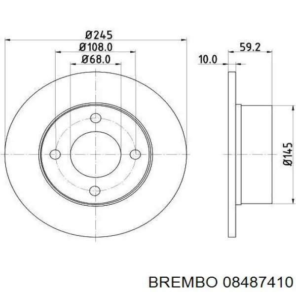 08487410 Brembo Дискові гальма