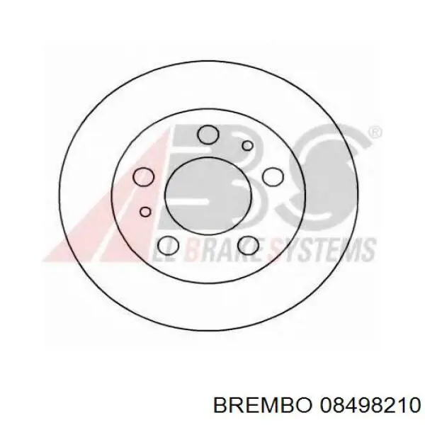 Диск гальмівний передній 08498210 Brembo