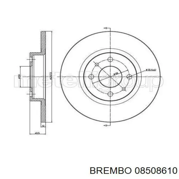 Гальмівні диски передні 08508610 Brembo