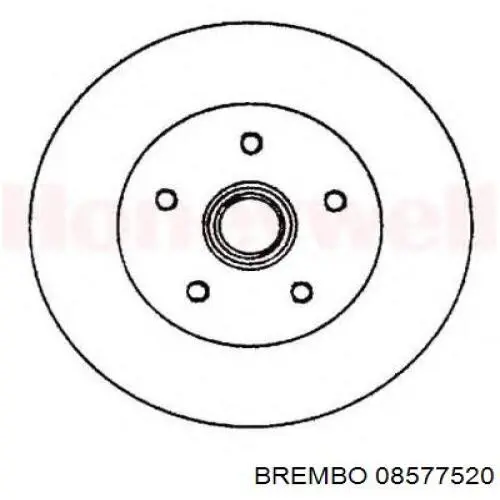 Гальмівні диски 08577520 Brembo