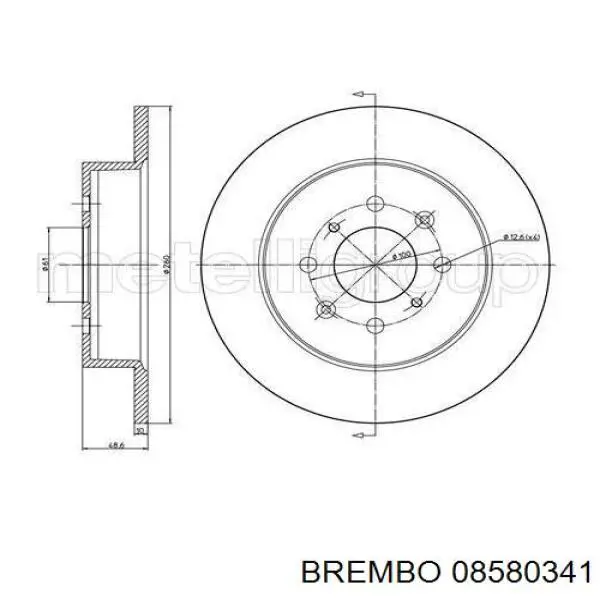 Гальмівні диски 08580341 Brembo
