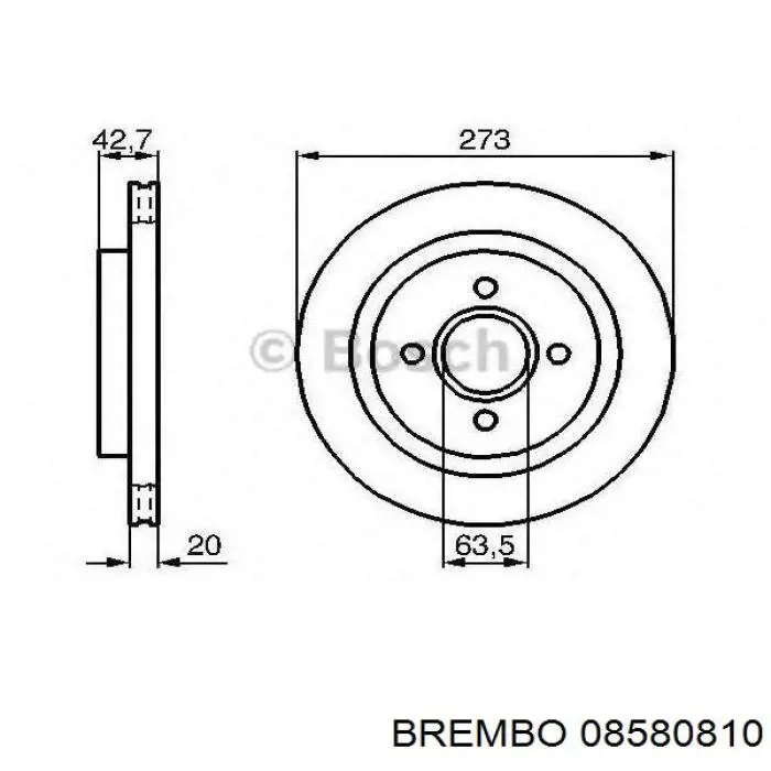 Гальмівні диски 08580810 Brembo