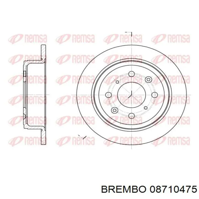 Гальмівні диски 08710475 Brembo