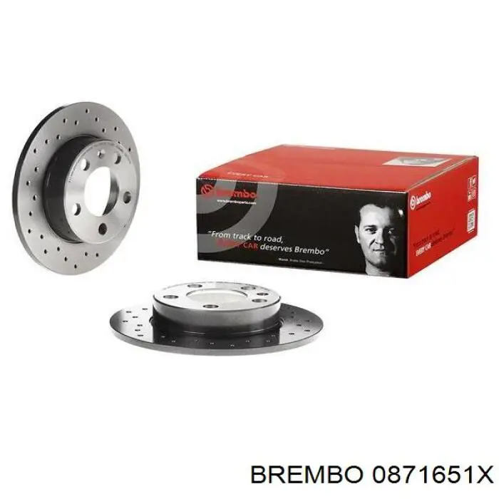 Купити 0871651X Brembo Диск заднього гальма