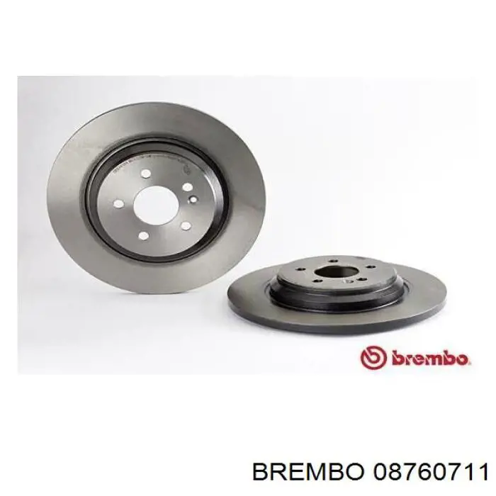 Диск гальмівний задній Brembo 08760711