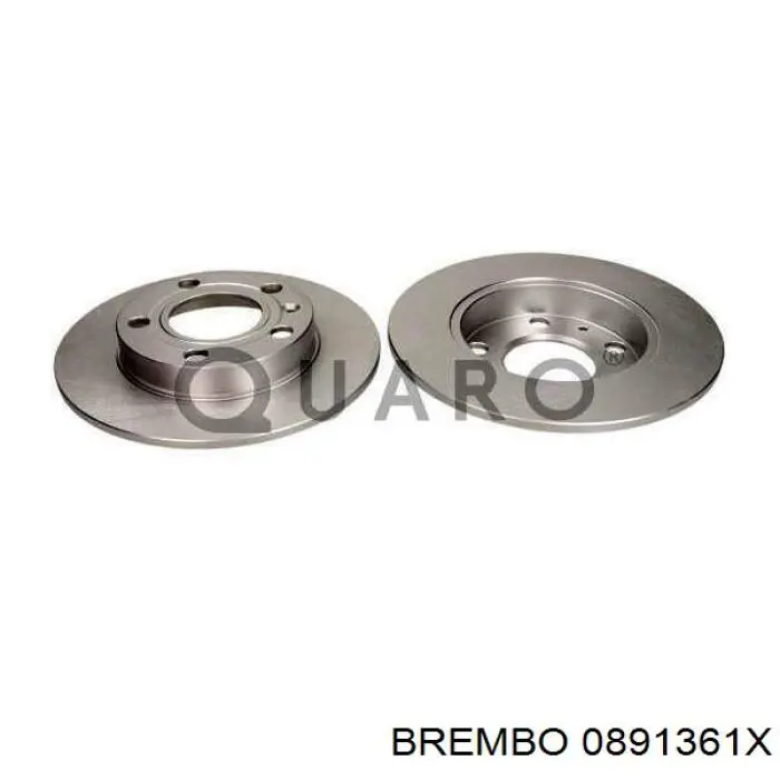Купити 0891361X Brembo Диск заднього гальма