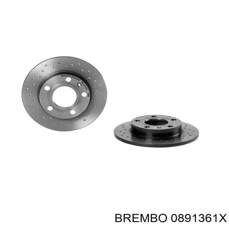 Диск гальмівний задній Brembo 0891361X