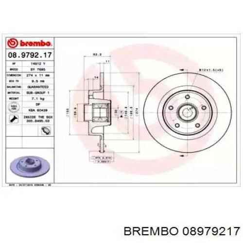 Гальмівні диски 08979217 Brembo