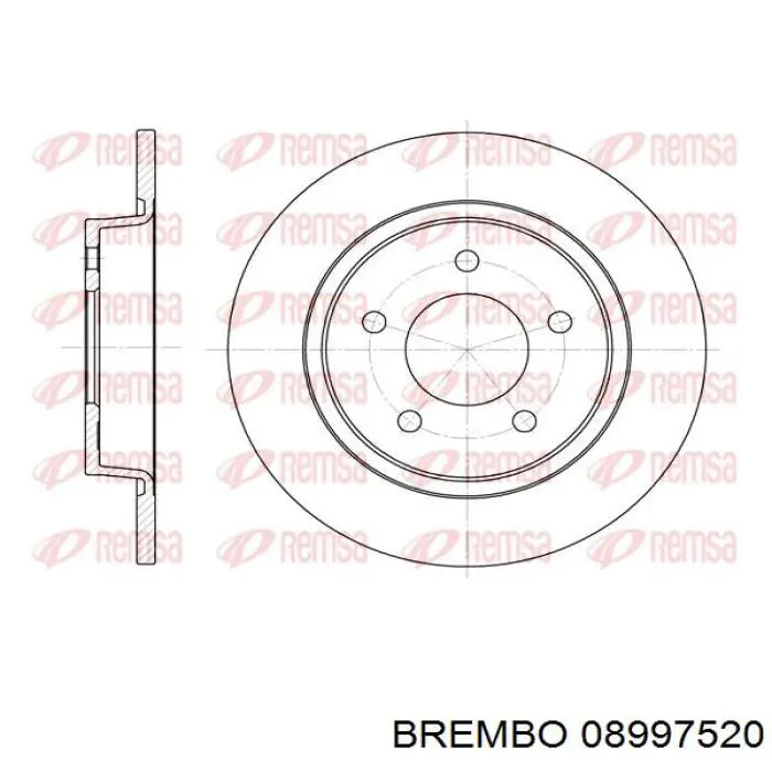 Задні дискові гальма Brembo 08997520 ціна, від 30.83 USD
