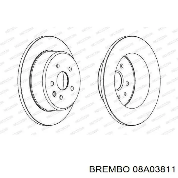 Гальмівні диски 08A03811 Brembo