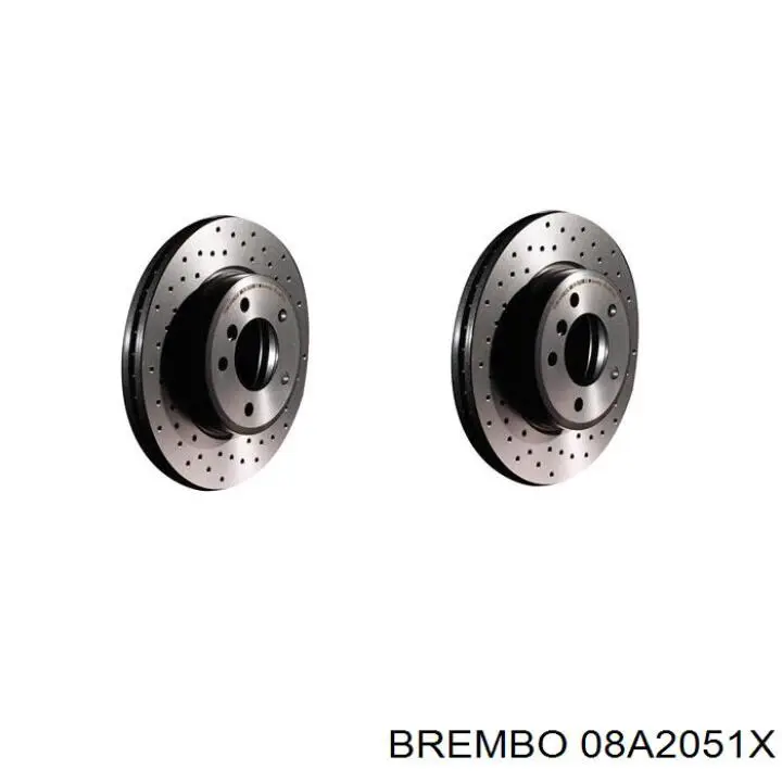 Купити 08A2051X Brembo Диск заднього гальма