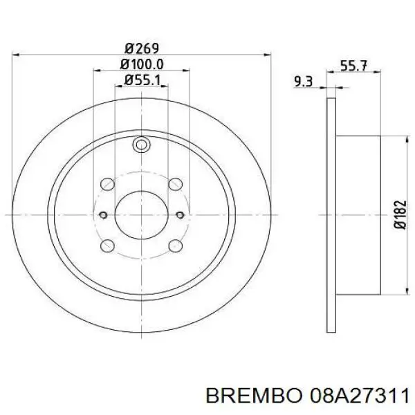 Гальмівні диски 08A27311 Brembo