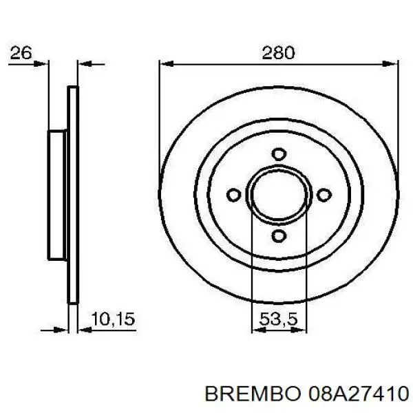 08A27410 Brembo Дискові гальма