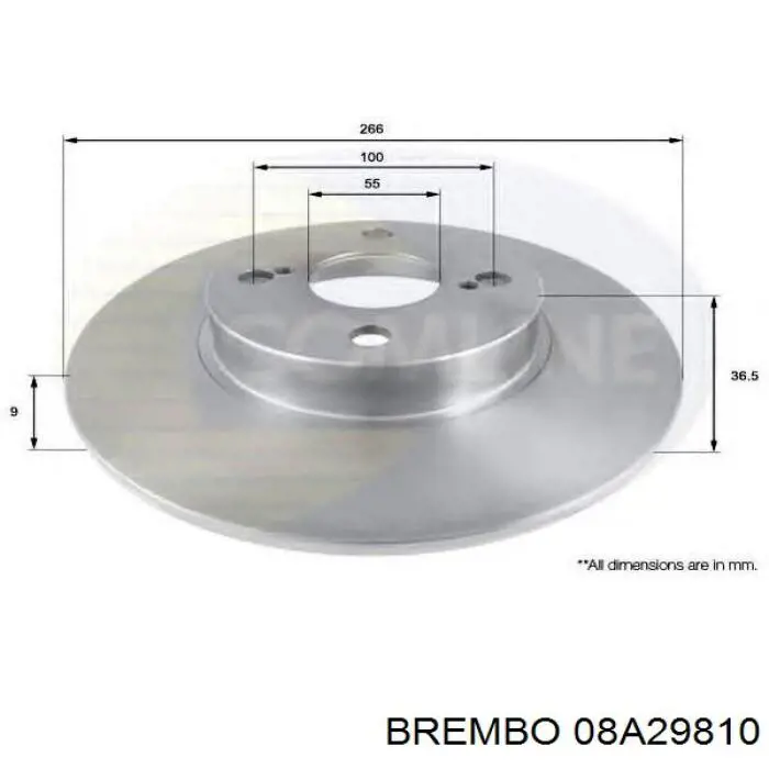 Диск гальмівний задній 08A29810 Brembo