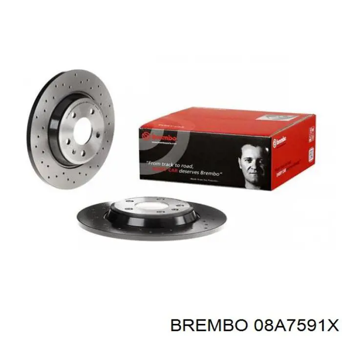08A7591X Brembo диск гальмівний задній