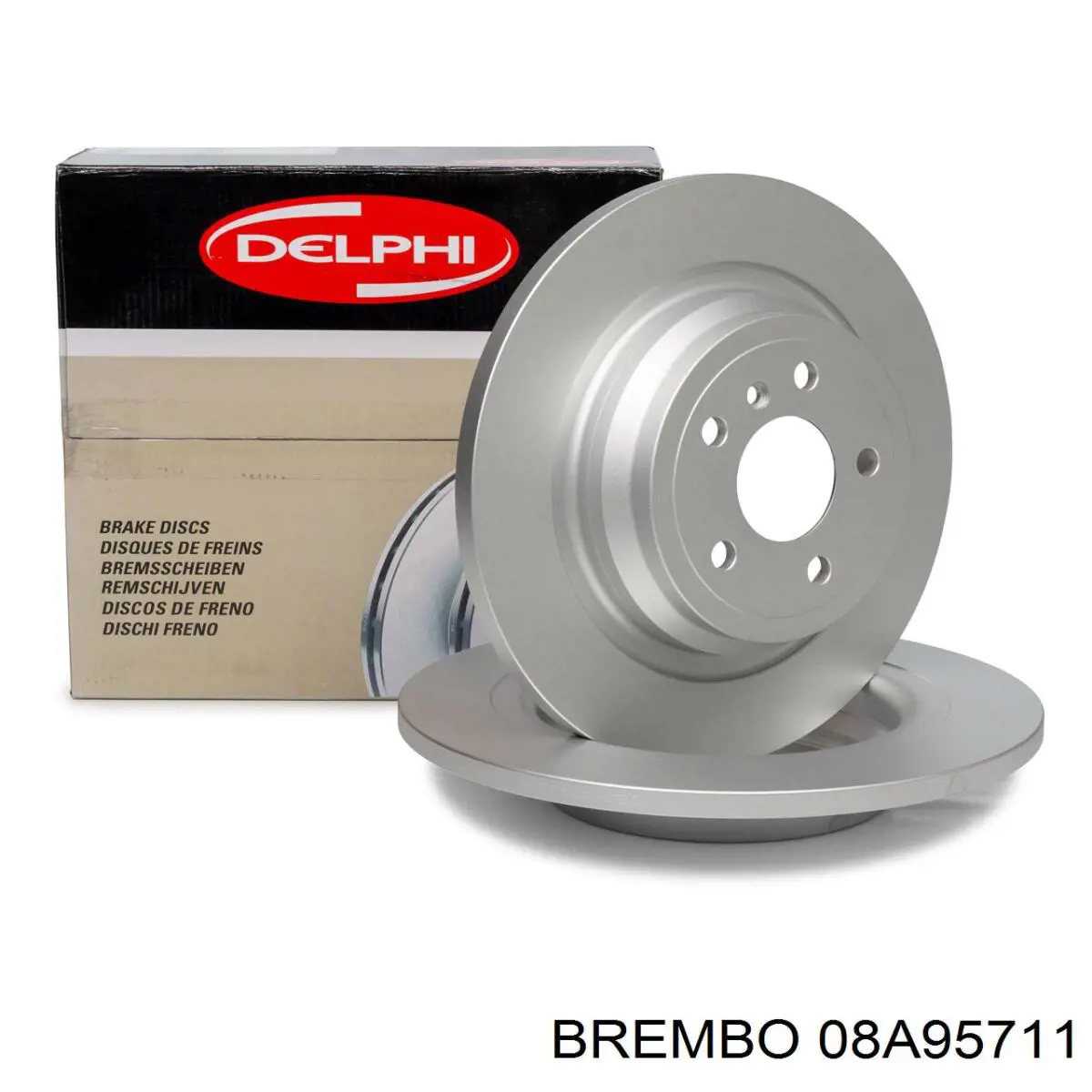 Купити 08A95711 Brembo Диск заднього гальма