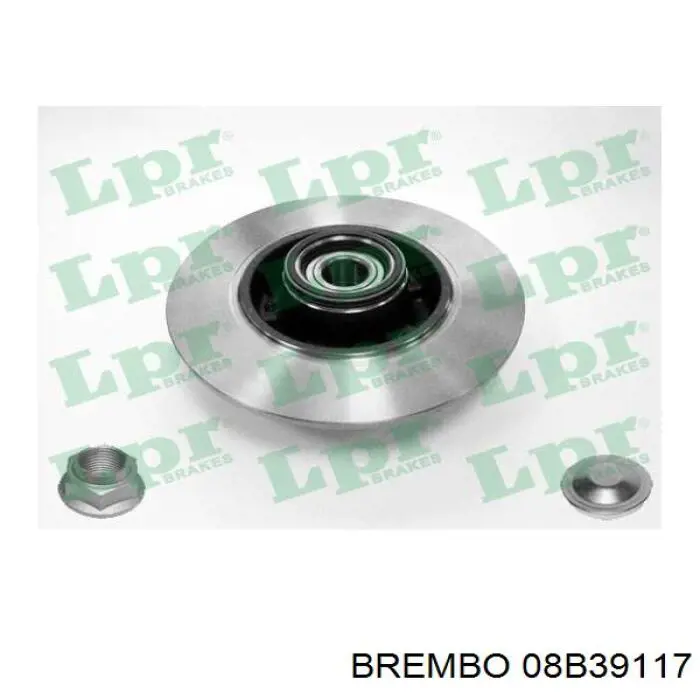 Диск гальмівний задній Brembo 08B39117