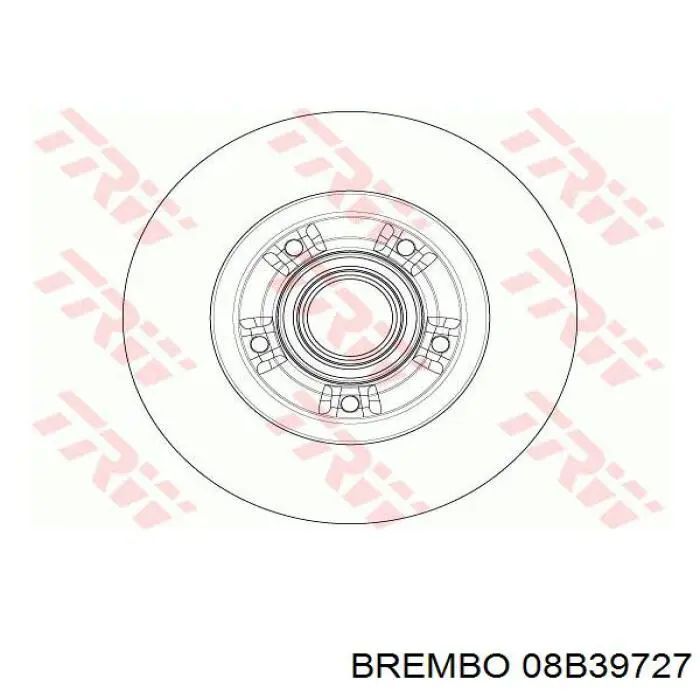 Диск гальмівний задній 08B39727 Brembo