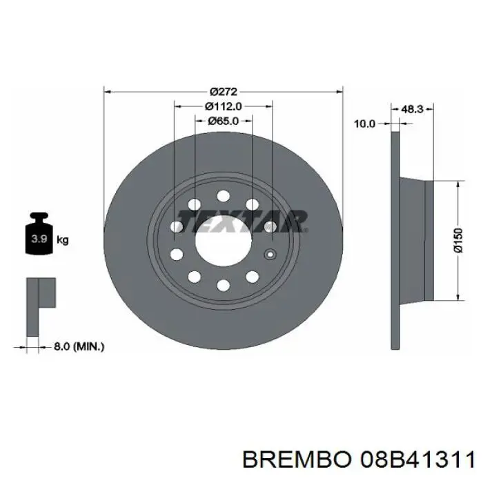 Гальмівні диски 08B41311 Brembo