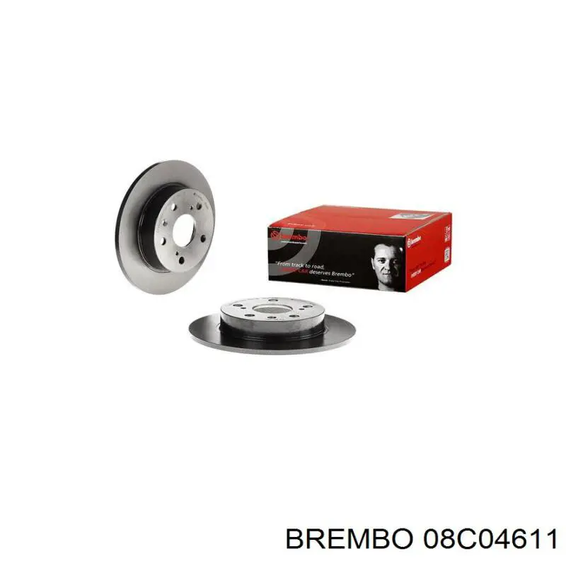 08C04611 Brembo диск гальмівний задній