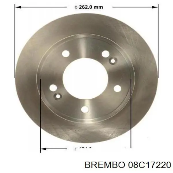 Купити 08C17220 Brembo Диск заднього гальма