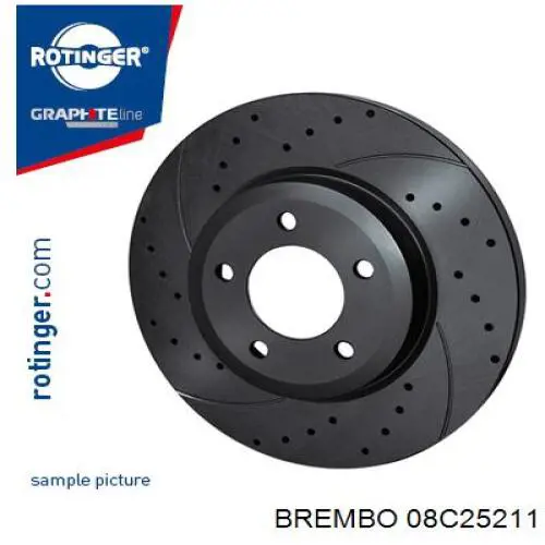 08C25211 Brembo диск гальмівний задній