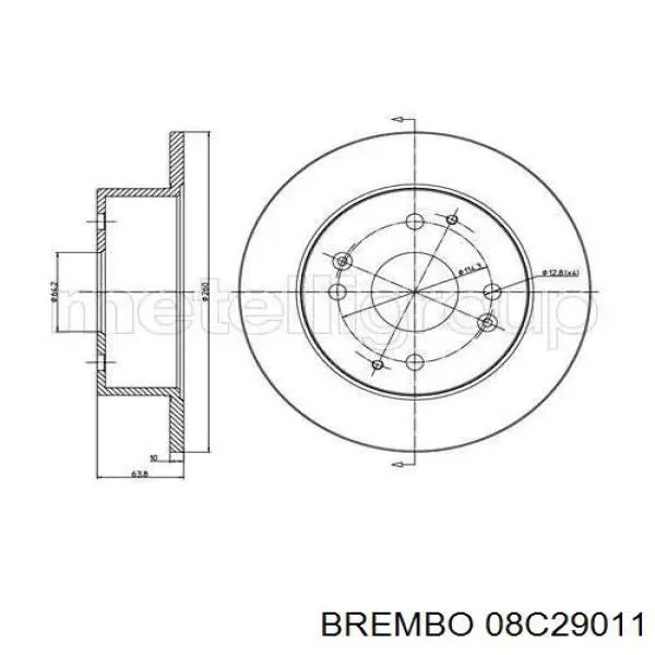 08C29011 Brembo Дискові гальма