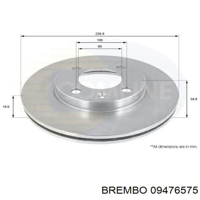 Гальмівні диски передні 09476575 Brembo