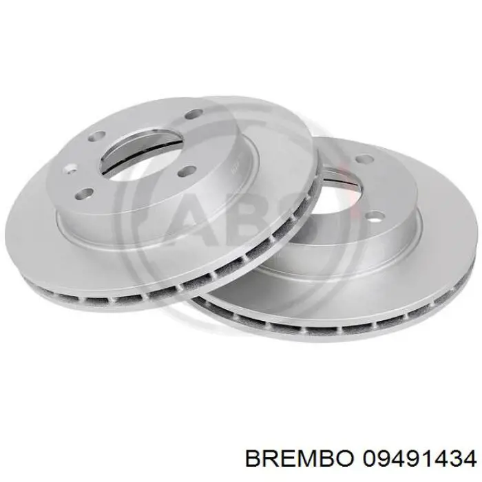 09491434 Brembo диск гальмівний передній