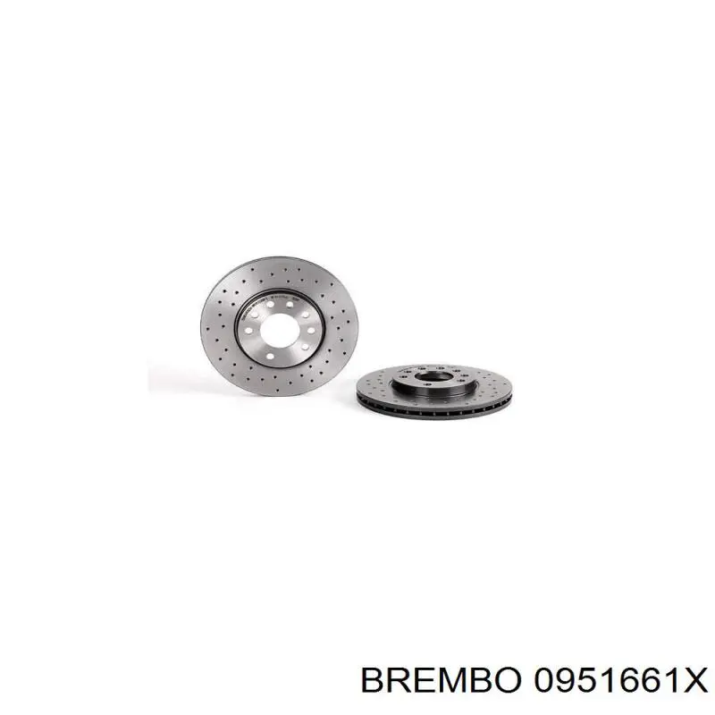 0951661X Brembo диск гальмівний передній