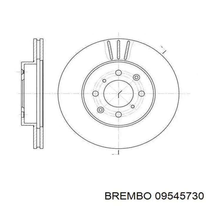 09545730 Brembo Гальмо дискове переднє