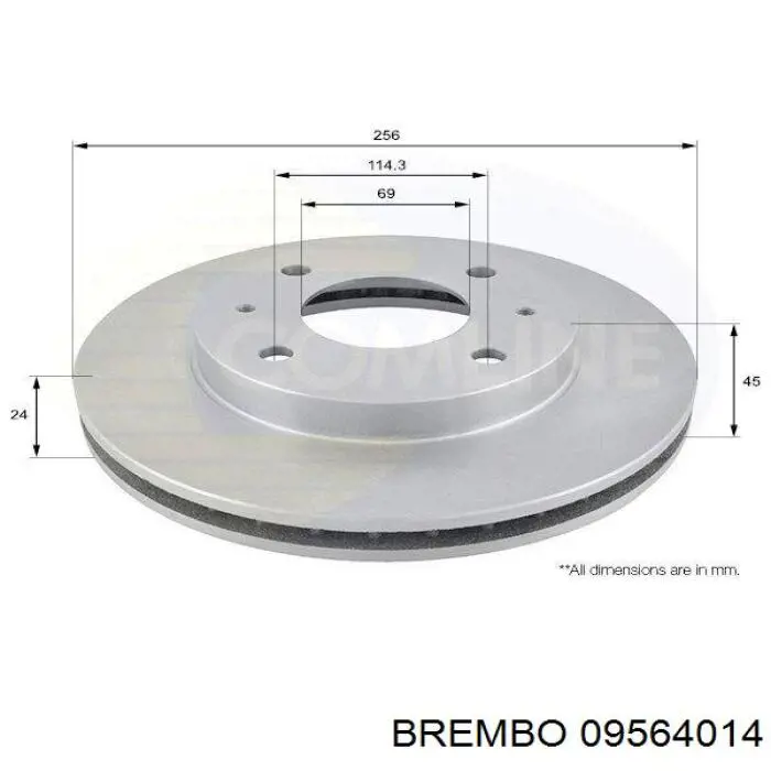 Гальмівні диски передні 09564014 Brembo