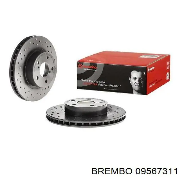 09567311 Brembo диск гальмівний передній