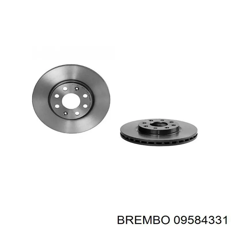 Диск гальмівний передній 09584331 Brembo