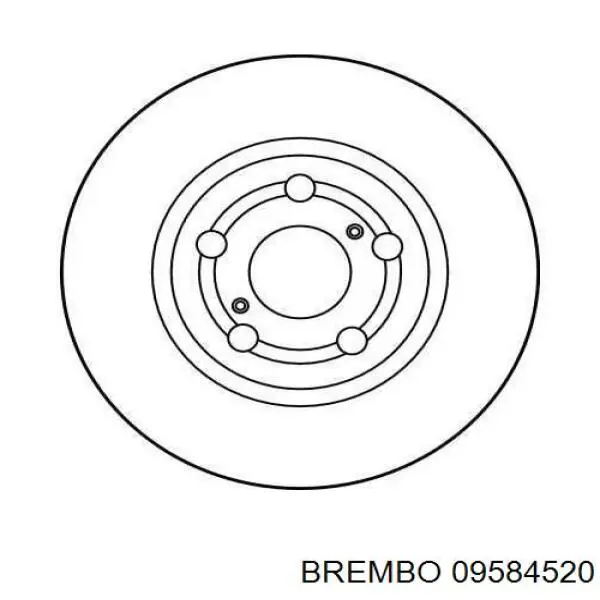 Диск гальмівний передній Brembo 09584520