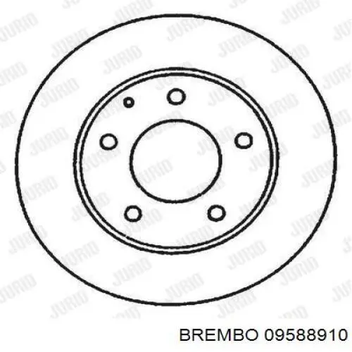 Диск гальмівний передній Brembo 09588910