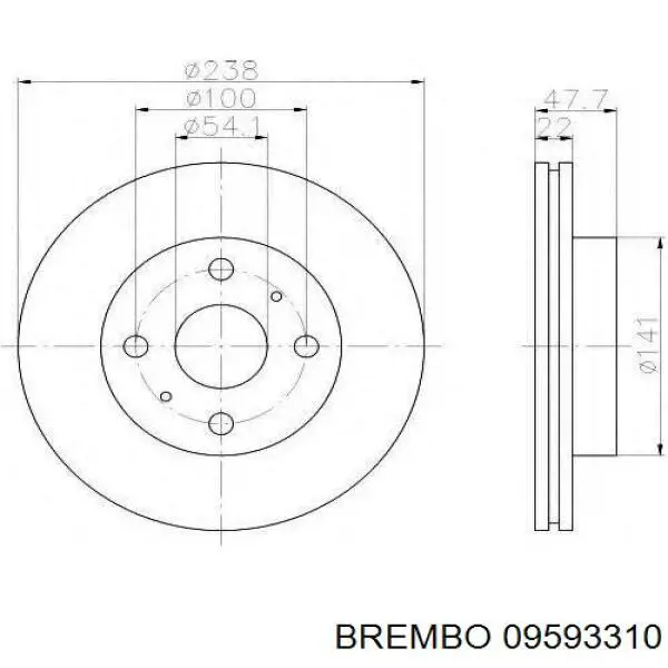 Гальмівні диски передні 09593310 Brembo