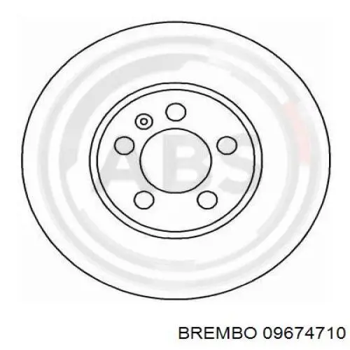 Диск переднього гальма Brembo 09674710 ціна, від 42.79 USD