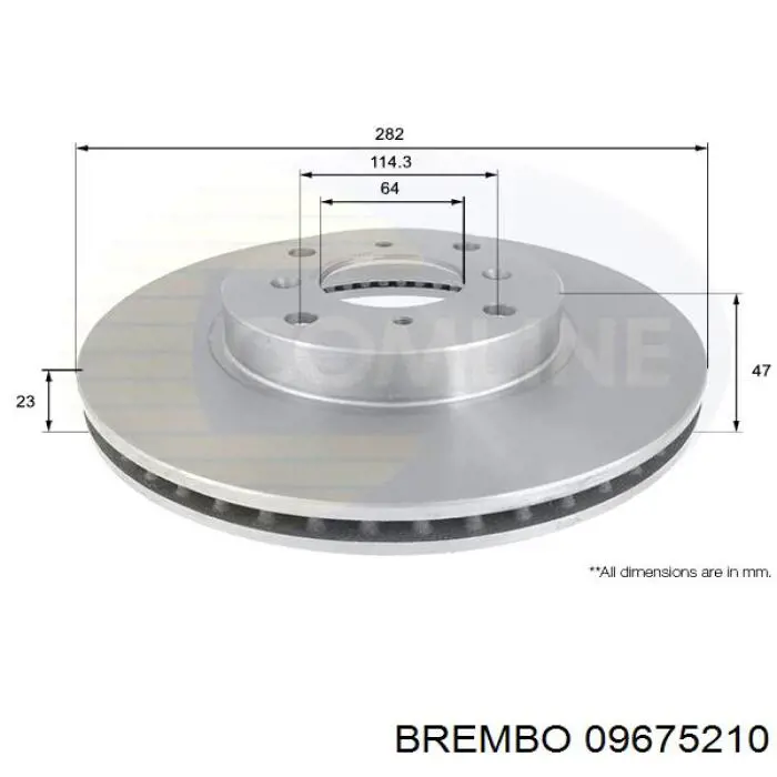 09675210 Brembo Гальмо дискове переднє