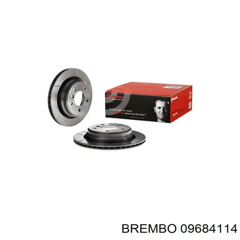 Диск гальмівний задній Brembo 09684114